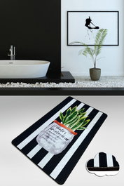 Mijölnir Aloevera Alfombrilla de Baño Multicolor 70 x 120 cm